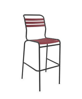 Schaffner Säntis Tabouret de bar à lattes Bordeaux 38 Anthracite 77 