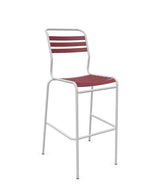 Schaffner Säntis Tabouret de bar à lattes Bordeaux 38 Gris Argent 78 