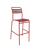 Schaffner Säntis Tabouret de bar à lattes Bordeaux 38 Rouge 30 