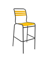 Schaffner Säntis Tabouret de bar à lattes Jaune 11 Anthracite 77 