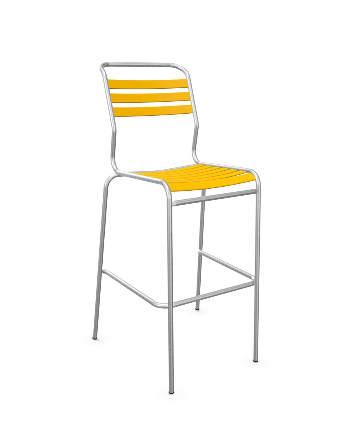 Schaffner Säntis Tabouret de bar à lattes Jaune 11 Galvanisé à chaud 02 