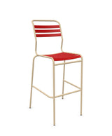 Schaffner Säntis Tabouret de bar à lattes Rouge 30 Marron Pastel 83 