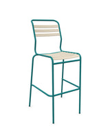 Schaffner Säntis Tabouret de bar à lattes Sable Pastel 15 Bleu Kali 56 