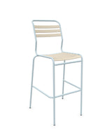 Schaffner Säntis Tabouret de bar à lattes Sable Pastel 15 Bleu Pastel 51 