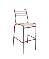 Schaffner Säntis Tabouret de bar à lattes Sable Pastel 15 Bordeaux 38 