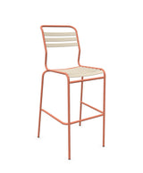Schaffner Säntis Tabouret de bar à lattes Sable Pastel 15 Terracotta 84 