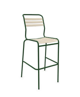 Schaffner Säntis Tabouret de bar à lattes Sable Pastel 15 Vert Sapin 66 