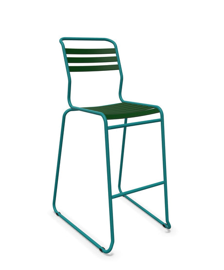 Schaffner Säntis Tabouret de bar luge à lattes 