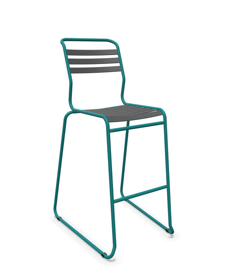 Schaffner Säntis Tabouret de bar luge à lattes 