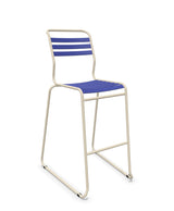 Schaffner Säntis Tabouret de bar luge à lattes Bleu 53 Sable Pastel 15 