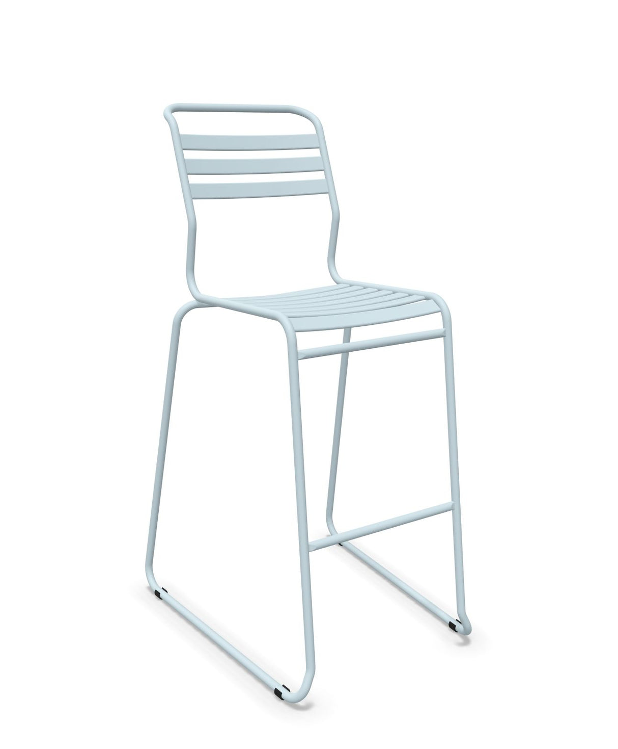 Schaffner Säntis Tabouret de bar luge à lattes Bleu Pastel 51 Bleu Pastel 51 