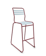 Schaffner Säntis Tabouret de bar luge à lattes Bleu Pastel 51 Bordeaux 38 