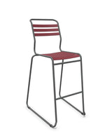 Schaffner Säntis Tabouret de bar luge à lattes Bordeaux 38 Graphite 73 