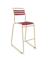 Schaffner Säntis Tabouret de bar luge à lattes Bordeaux 38 Marron Pastel 83 