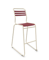 Schaffner Säntis Tabouret de bar luge à lattes Bordeaux 38 Sable Pastel 15 