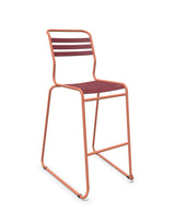 Schaffner Säntis Tabouret de bar luge à lattes Bordeaux 38 Terracotta 84 