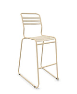 Schaffner Säntis Tabouret de bar luge à lattes Sable Pastel 15 Marron Pastel 83 