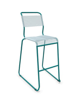 Schaffner Säntis Tabouret de bar Spaghetti luge sans accoudoirs Bleu Pastel 51 Bleu Kali 56 
