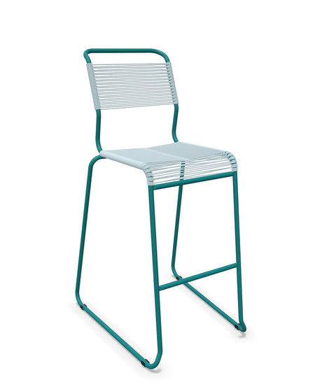 Schaffner Säntis Tabouret de bar Spaghetti luge sans accoudoirs Bleu Pastel 51 Bleu Kali 56 