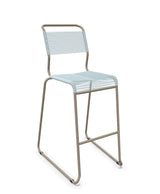 Schaffner Säntis Tabouret de bar Spaghetti luge sans accoudoirs Bleu Pastel 51 Champagne 85 