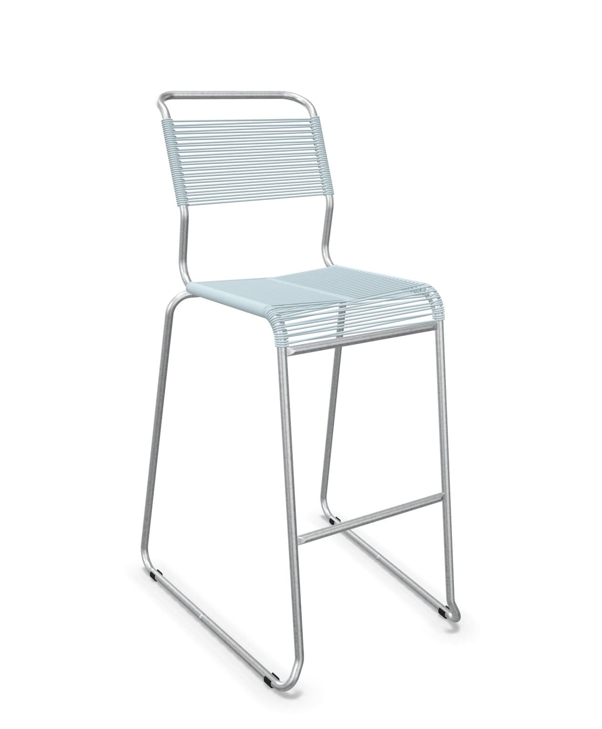 Schaffner Säntis Tabouret de bar Spaghetti luge sans accoudoirs Bleu Pastel 51 Galvanisé à chaud 02 