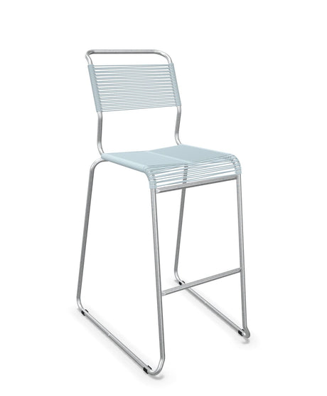 Schaffner Säntis Tabouret de bar Spaghetti luge sans accoudoirs Bleu Pastel 51 Galvanisé à chaud 02 