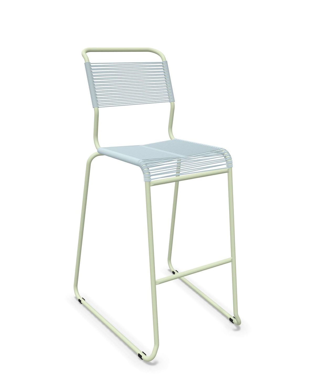 Schaffner Säntis Tabouret de bar Spaghetti luge sans accoudoirs Bleu Pastel 51 Vert Pastel 64 