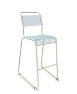 Schaffner Säntis Tabouret de bar Spaghetti luge sans accoudoirs Bleu Pastel 51 Vert Pastel 64 