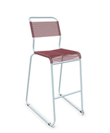 Schaffner Säntis Tabouret de bar Spaghetti luge sans accoudoirs Bordeaux 38 Bleu Pastel 51 