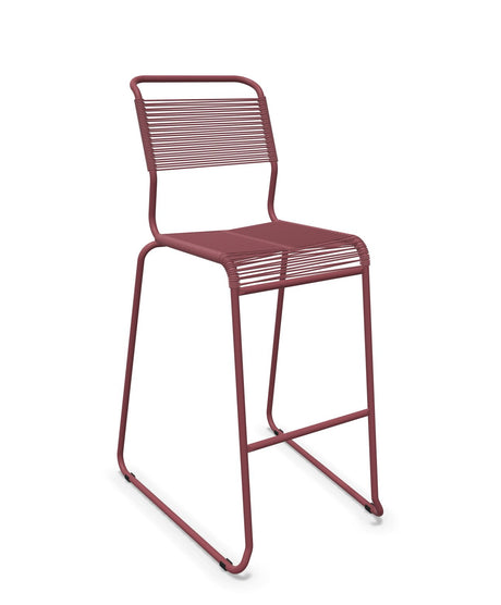 Schaffner Säntis Tabouret de bar Spaghetti luge sans accoudoirs Bordeaux 38 Bordeaux 38 