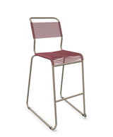 Schaffner Säntis Tabouret de bar Spaghetti luge sans accoudoirs Bordeaux 38 Champagne 85 