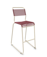 Schaffner Säntis Tabouret de bar Spaghetti luge sans accoudoirs Bordeaux 38 Sable Pastel 15 