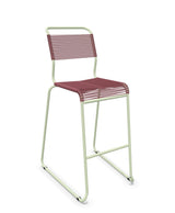 Schaffner Säntis Tabouret de bar Spaghetti luge sans accoudoirs Bordeaux 38 Vert Pastel 64 