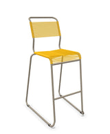 Schaffner Säntis Tabouret de bar Spaghetti luge sans accoudoirs Jaune 11 Champagne 85 