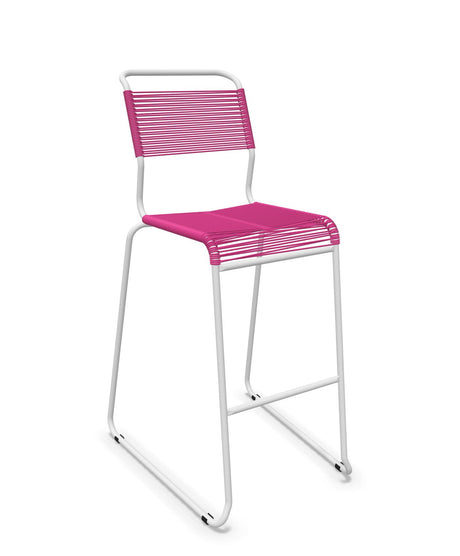 Schaffner Säntis Tabouret de bar Spaghetti luge sans accoudoirs Rose 41 Blanc 90 