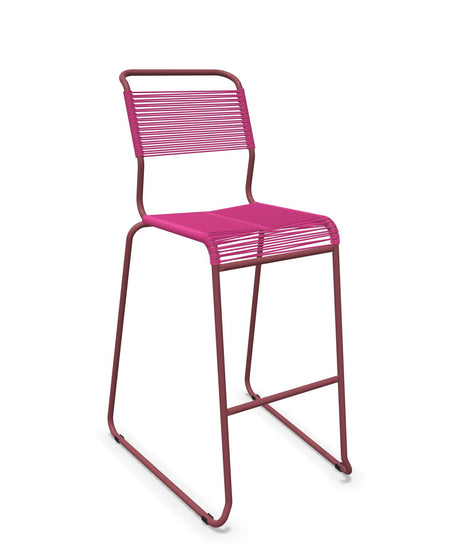 Schaffner Säntis Tabouret de bar Spaghetti luge sans accoudoirs Rose 41 Bordeaux 38 