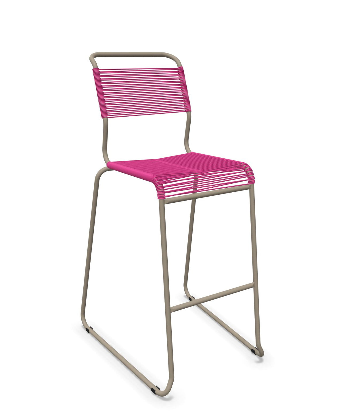 Schaffner Säntis Tabouret de bar Spaghetti luge sans accoudoirs Rose 41 Champagne 85 