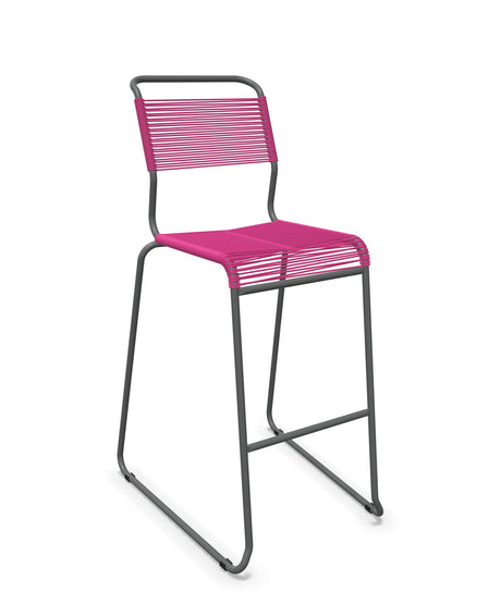 Schaffner Säntis Tabouret de bar Spaghetti luge sans accoudoirs Rose 41 Graphite 73 