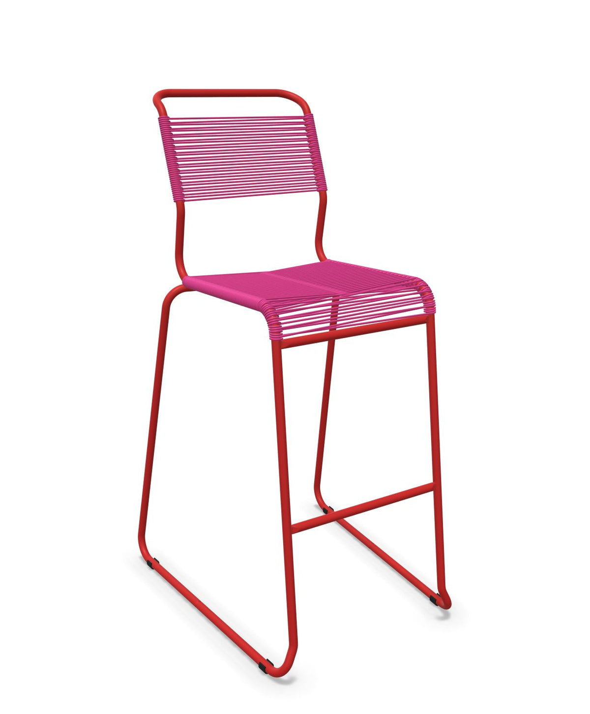 Schaffner Säntis Tabouret de bar Spaghetti luge sans accoudoirs Rose 41 Rouge 30 