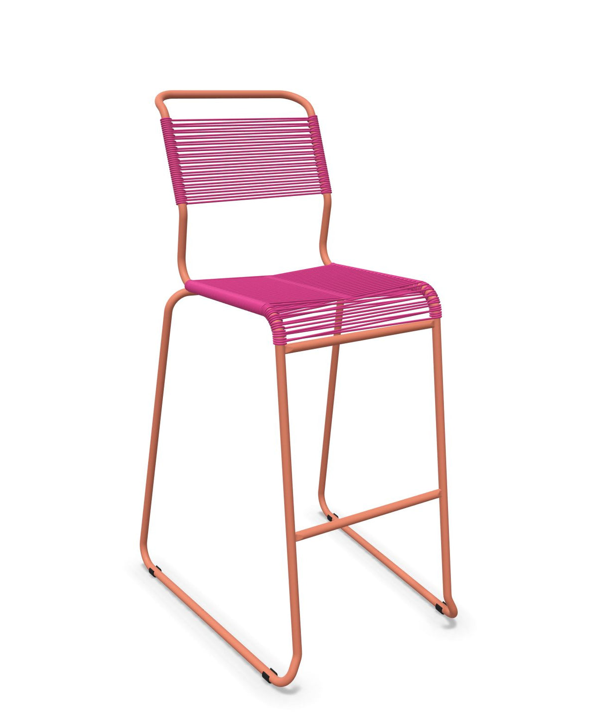 Schaffner Säntis Tabouret de bar Spaghetti luge sans accoudoirs Rose 41 Terracotta 84 