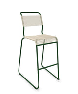 Schaffner Säntis Tabouret de bar Spaghetti luge sans accoudoirs Sable pastel 15 Vert Sapin 66 