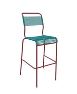 Schaffner Säntis Tabouret de bar Spaghetti sans accoudoirs Bleu Kali 56 Bordeaux 38 