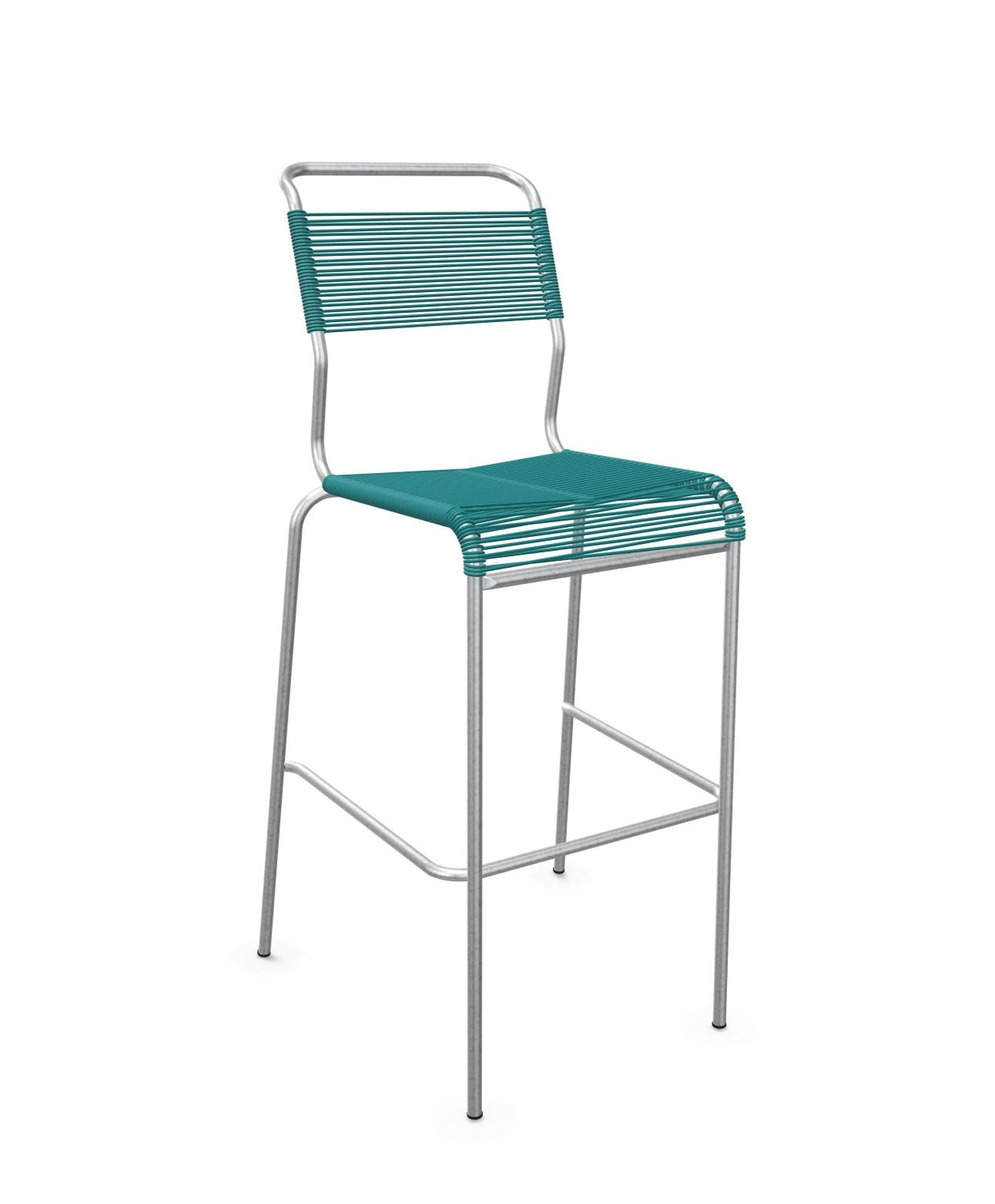 Schaffner Säntis Tabouret de bar Spaghetti sans accoudoirs Bleu Kali 56 Galvanisé à chaud 02 