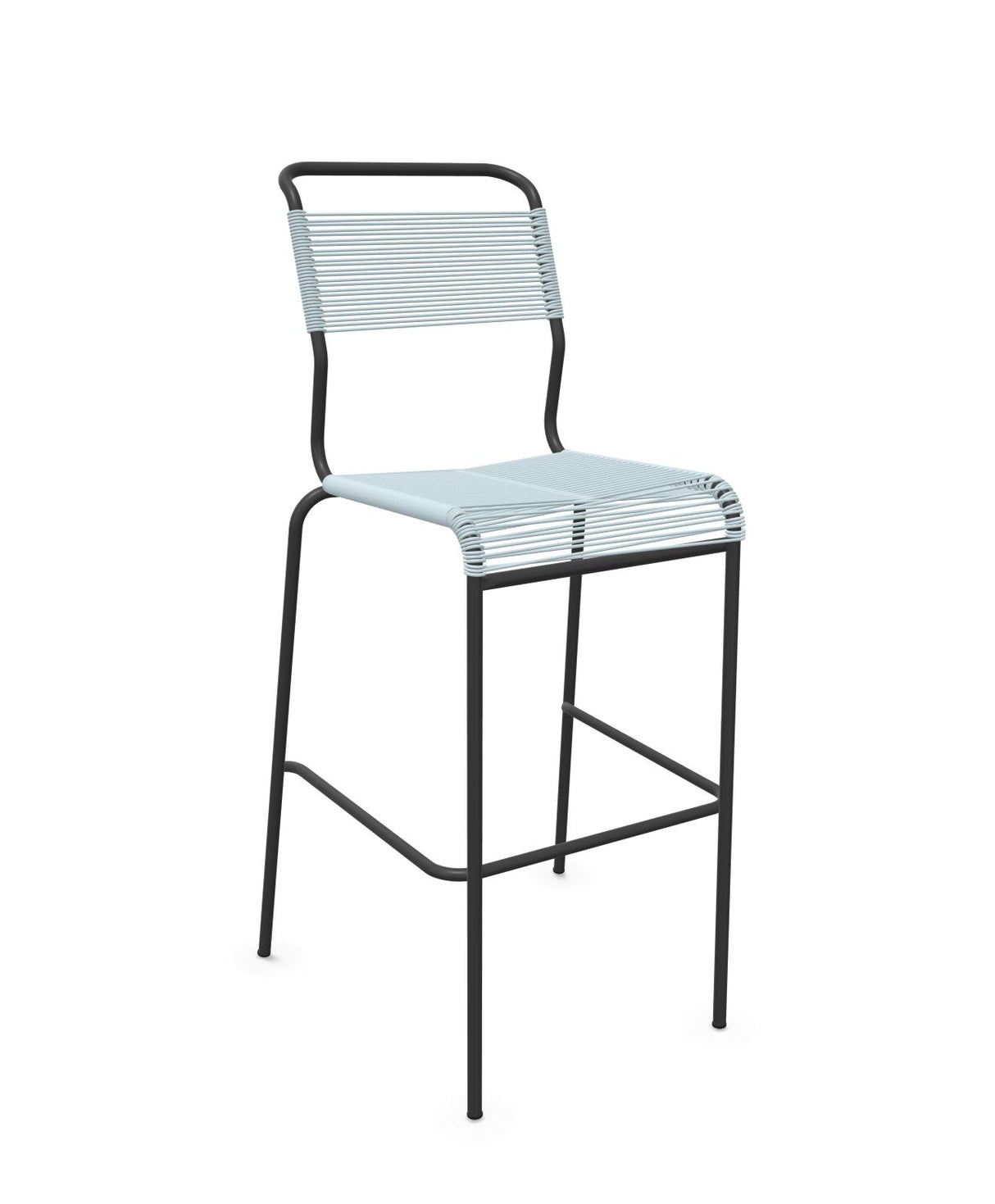 Schaffner Säntis Tabouret de bar Spaghetti sans accoudoirs Bleu Pastel 51 Anthracite 77 