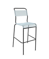 Schaffner Säntis Tabouret de bar Spaghetti sans accoudoirs Bleu Pastel 51 Anthracite 77 