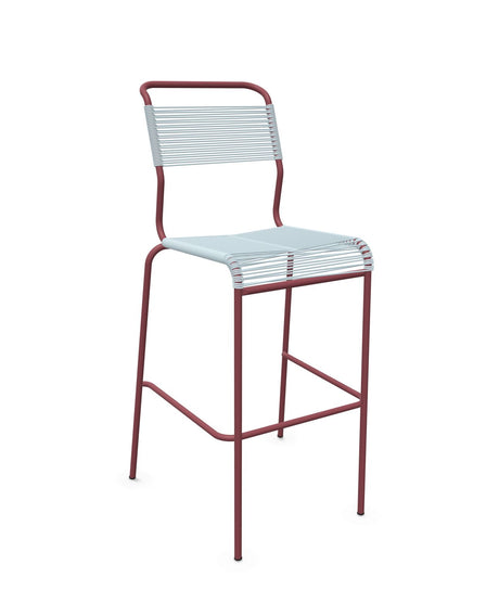 Schaffner Säntis Tabouret de bar Spaghetti sans accoudoirs Bleu Pastel 51 Bordeaux 38 