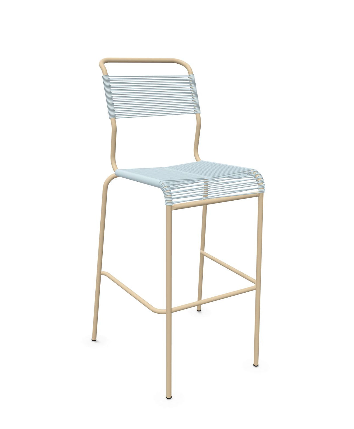 Schaffner Säntis Tabouret de bar Spaghetti sans accoudoirs Bleu Pastel 51 Marron Pastel 83 