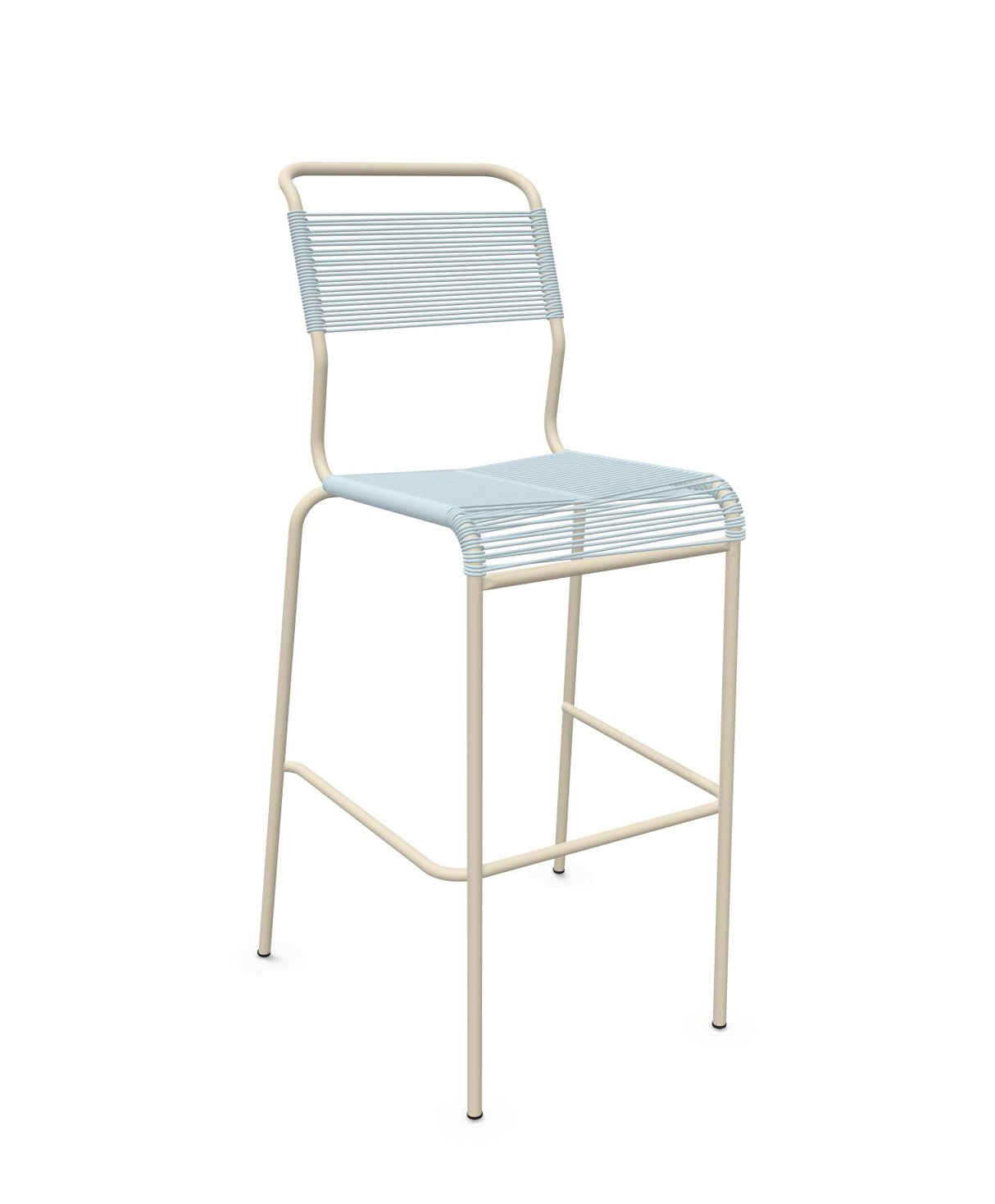 Schaffner Säntis Tabouret de bar Spaghetti sans accoudoirs Bleu Pastel 51 Sable Pastel 15 