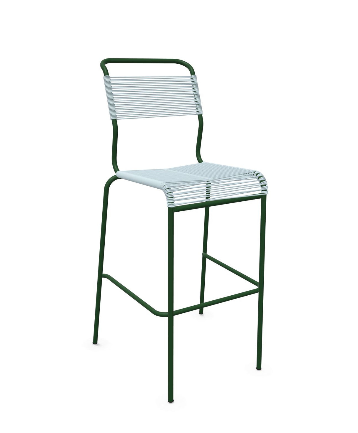 Schaffner Säntis Tabouret de bar Spaghetti sans accoudoirs Bleu Pastel 51 Vert Sapin 66 