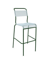 Schaffner Säntis Tabouret de bar Spaghetti sans accoudoirs Bleu Pastel 51 Vert Sapin 66 